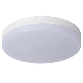 Lucide Biskit - Deckenleuchte mit Bewegungssensor - Ø 40 x 7,5 cm - 36W LED inkl. - IP44 - weiß