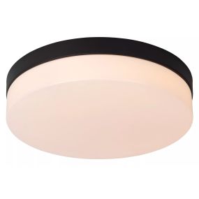Lucide Biskit - Deckenleuchte mit Bewegungssensor - Ø 28 x 7,5 cm - 18W LED inkl. - IP44 - schwarz