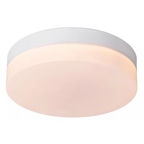 Lucide Biskit - Deckenleuchte mit Bewegungssensor - Ø 23 x 6,5 cm - 12W LED inkl. - IP44 - weiß