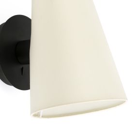Faro Lupe - Wandleuchte - 10 x 23,5 x 23 cm - beige und schwarz
