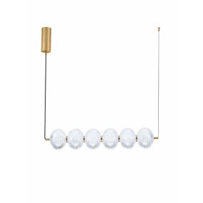 Nova Luce Klelia - Hängelampe - 85 x 120 x 15 cm - 34W dimmbar LED inkl. - messing gold