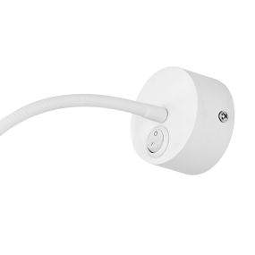 Nova Luce Flex - Wandleuchte mit Schalter - Ø 7 x 30 cm - 3W LED inkl. - weiß
