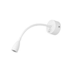 Nova Luce Flex - Wandleuchte mit Schalter - Ø 7 x 30 cm - 3W LED inkl. - weiß
