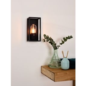 Lucide Carlyn - Wandleuchte - 12,6 x 12,5 x 25 cm - IP54 - schwarz