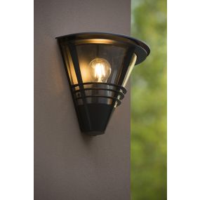Lucide Livia - Außenwandleuchte - 27 x 17,5 x 25 cm - IP44 - schwarz