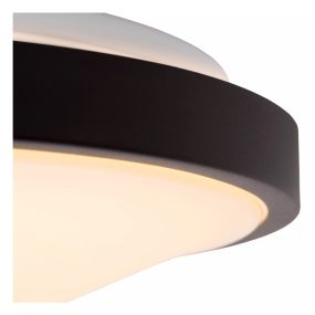 Lucide Dasher - Deckenleuchte - Ø 41 x 10,6 cm - 24W LED inkl - IP44 - schwarz