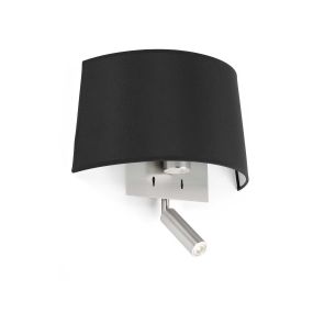 Faro Volta - Wandleuchte mit Schalter - 32,5 x 13 x 29 cm - 3W LED inkl. - mattschwarz