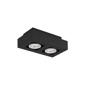 Nova Luce Robin - Aufbaustrahler - 25 x 14,5 x 8,6 cm - schwarz