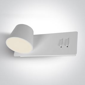 ONE Light Reading Spots - Wandleuchte mit Schalter - 22 x 12 x 8 cm - 6W + 4W LED inkl - weiß [dupliziert].