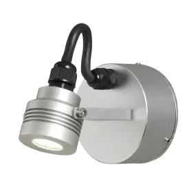 Konstsmide Monza – außenwandleuchte – 8,5 x 11,5 x 8,5 cm – 1W LED inkl. – IP54 – eloxiertes silber