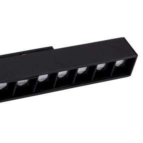 Nova Luce Este - Leuchte für Magnetprofilsystem - 26,9 x 3,5 x 5,1 cm - 15W LED inkl. - schwarz - weiße Lichtfarbe