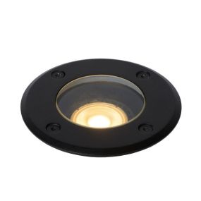 Lucide Biltin - Bodenspot für den Außenbereich - Ø 108 mm, Ø 104 mm Einbaumaß - IP67 - schwarz