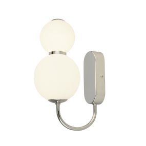 Searchlight Snowball - Wandleuchte - 12 x 28 cm - 11W dimmbare LED inkl - weiß und chrom