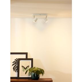 Lucide Rilou - Aufbaustrahler - 26 x 7,5 x 12 cm - 2 x 4,5W dimmbare LED inkl. - weiß
