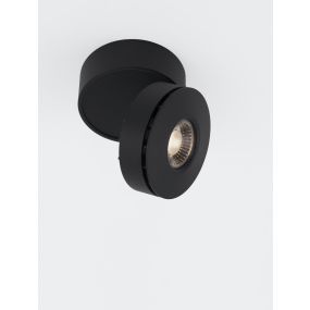 Nova Luce Lot - Aufbaustrahler - Ø 10 x 7 cm - 15W LED inkl. - schwarz