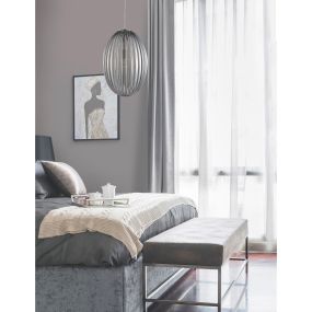 Nova Luce Hector - Pendelleuchte - Ø 30 x 120 cm - rauchgrau und chrom