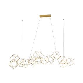 Nova Luce Nebula - Hängeleuchte - 137 x 54 x 120 cm - 67,2W LED inkl. - gold