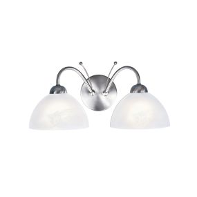 Searchlight Milanese - Wandleuchte - 40 x 19 cm - satiniert silber