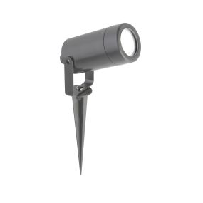Searchlight Outdoor - Bodenstrahler auf Erdspieß - 32 x 25 cm - IP44 - grau