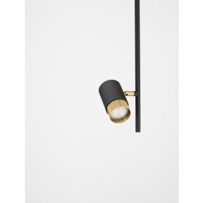 Nova Luce Pongo - Aufbaustrahler - Ø 5,9 x 62,2 cm - schwarz und gold