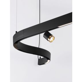 Nova Luce Breda - 90°-Bogen für flexible Magnetschiene - 3,5 x 6,8 cm - Radius von 45 cm - schwarz