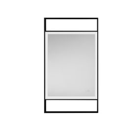 Nova Luce Doul - Spiegel mit Beleuchtung - 60 x 106 x 5 cm - 41W LED inkl. - IP44 - eloxiertes schwarz