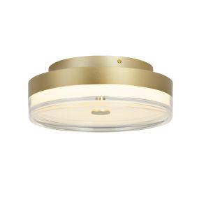 Searchlight Cyprus - Deckenleuchte - Ø 40 x 11 cm - 29W dimmbare LED inkl - gold und transparent