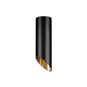 Nova Luce Oslo - Aufbaustrahler - Ø 6 x 15 cm - schwarz und gold