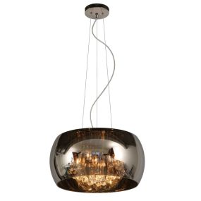 Lucide Pearl - Pendelleuchte - Ø 40 x 145 cm - Chrom