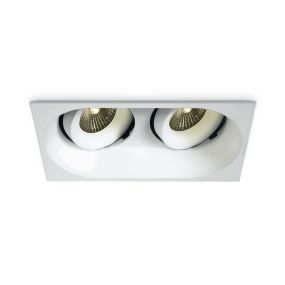 ONE Light COB Outdoor/Badezimmer - Einbaustrahler - 168 x 90 mm, 160 x 83 mm Einbaumaß - 7W dimmbare LED inkl. - IP54 - weiß