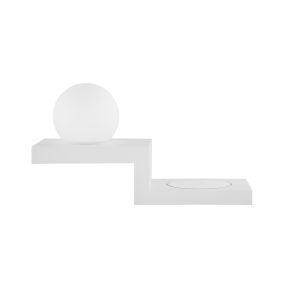 Nova Luce Room - Wandleuchte mit Schalter und kabellosem Schnellladegerät - 32,2 x 12 x 17,8 cm - 6W LED inkl. - weiß