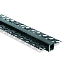 ONE Light Black Profiles Series - LED-Profil für 12mm Gipskartonplatten - 5,3 x 1,5 cm - 200 cm Länge - schwarz