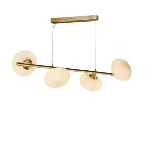 Searchlight Pebble - Pendelleuchte - 76 x 120 cm - Gold und Opal