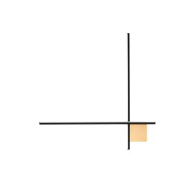 Nova Luce Cross - Wandleuchte - 80 x 4 x 80 cm - 20W dimmbare LED inkl - gebürstetes Gold und Sand Schwarz