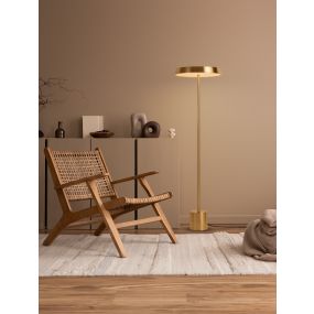 Nova Luce Vetro - Stehleuchte - Ø 40 x 136 cm - 33W  LED inkl. - Gold satiniert