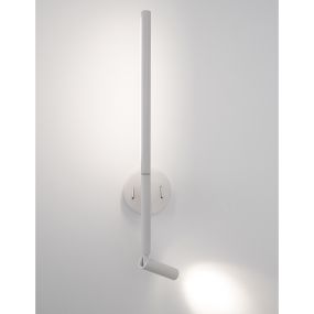 Nova Luce Handy - Wandleuchte mit Schalter - 13,6 x 2 x 55 cm - 6W + 3W LED inkl. - sandweiß