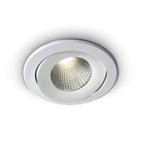 ONE Light COB Retro Downlights - Einbaustrahler - Ø 138 mm, Ø 125 mm Einbaugröße - 20W LED inkl. - weiß - weiße Lichtfarbe