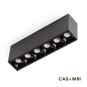 Faro Neso Point-6 - Leuchte für Magnetschiene - 16,4 x 3,4 x 5,6 cm - 8W CASAMBI LED warmweiß (2700K) inkl - 12° Abstrahlwinkel - schwarz