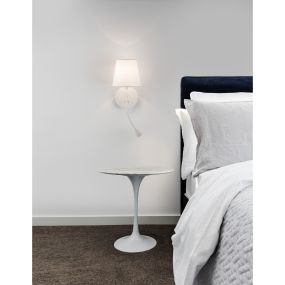 Nova Luce Nia - Wandleuchte mit Schalter - 19 x 16 x 30 cm - 3W LED inkl. - weiß