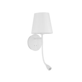 Nova Luce Nia - Wandleuchte mit Schalter - 19 x 16 x 30 cm - 3W LED inkl. - weiß