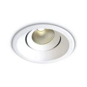 ONE Light 12W COB Dark Light - Einbaustrahler - Ø 105 mm, Ø 90 mm Einbaumaß - 12W dimmbare LED inkl. - weiß