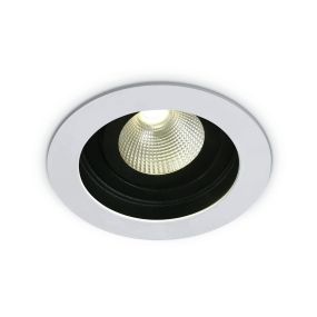 ONE Light COB Shop & Hotel - Einbaustrahler - Ø 100 mm, Ø 87 mm Einbaugröße - 12W dimmbare LED inkl. - weiß - warmweiße Lichtfarbe (3000K)