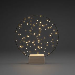 Konstsmide Weihnachtsbeleuchtung - Traumfänger mit 4-stufigem Dimmer - 36 x 5 x 39,5 cm - mattschwarz