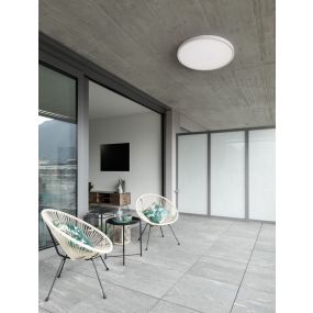 Nova Luce Dixie CCT - deckenleuchte - Ø 40 x 2,5 cm - 36W LED inkl. - sand weiß