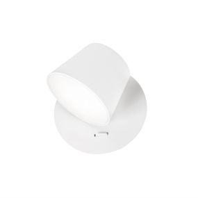 Nova Luce Amadeo - Wandleuchte mit Schalter - 12 x 12 x 12 cm - 6W LED inkl. - weiß