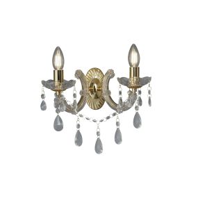 Searchlight Marie Therese - Wandleuchte - 32 x 20 cm - gold