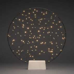 Konstsmide Weihnachtsbeleuchtung - Traumfänger mit 4-stufigem Dimmer - 60 x 5 x 64 cm - mattschwarz