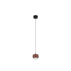 Nova Luce Conga - Hängelampe - Ø 9,6 x 140 cm - 13W LED inkl. - Kaffeebraun