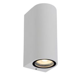 Lucide Zaro Round - Außenwandleuchte - 7,8 x 6,8 x 16 cm - IP44 - weiß