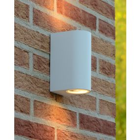 Lucide Zaro Round - Außenwandleuchte - 7,8 x 6,8 x 16 cm - IP44 - weiß